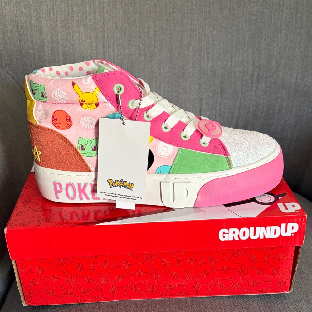 Pokemon Pink and White Sneakers